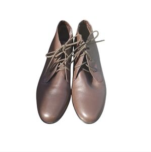 DAVID TATE leather Brown Lace-Up Ankle Boots Sz. 9.5N